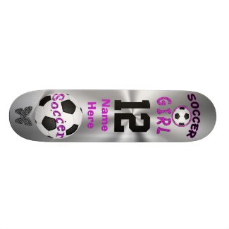 Personalized Soccer Skateboard Deck for Girls