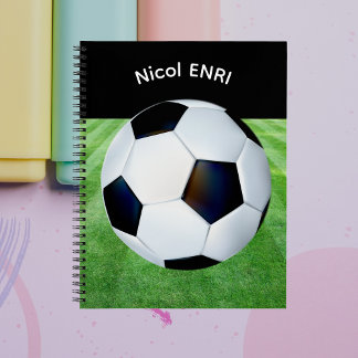 Personalized Soccer Spiral Notebook for Kids