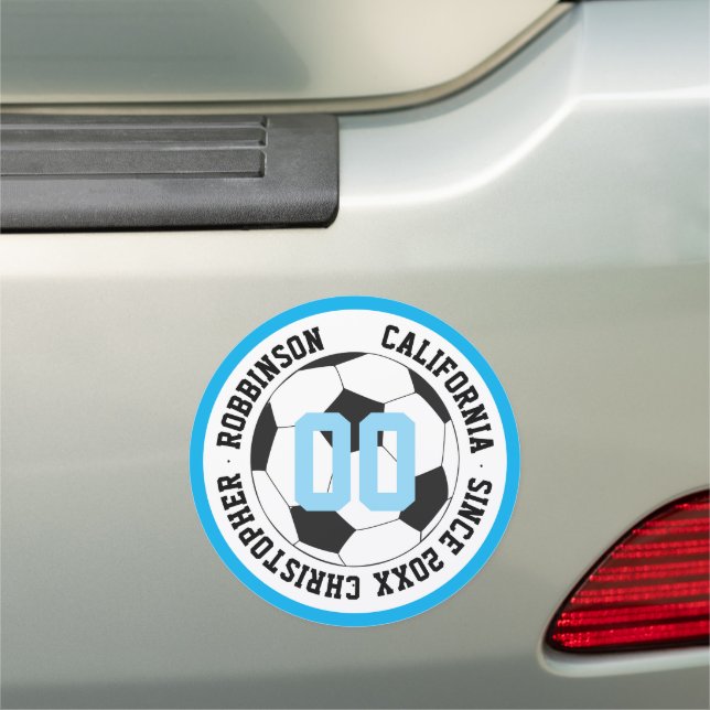 Personalized Soccer Sports Car Magnet (In Situ)