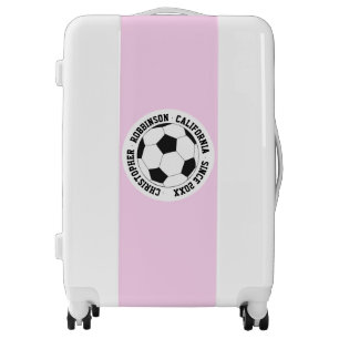 Personalized soccer suitcase