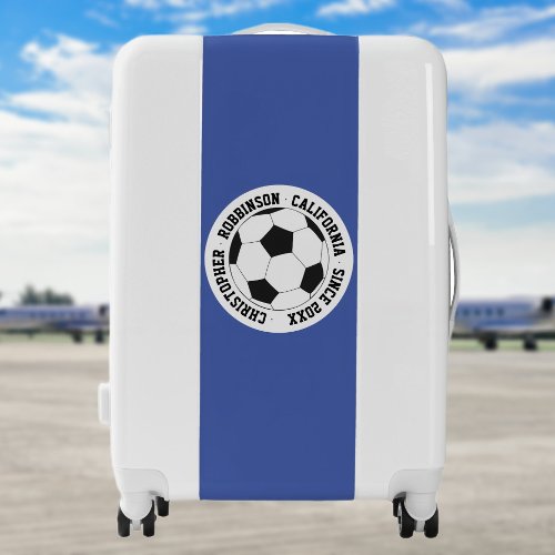 Personalized soccer suitcase