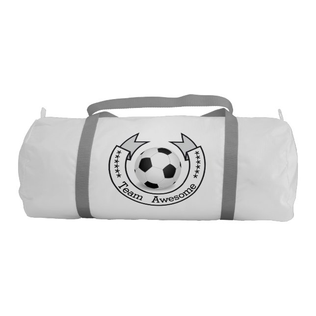 Personalized Soccer Team Banner Duffle Bag (Front)