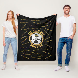 Personalized Soccer Team Mom Gifts, ALL Players Fleece Blanket