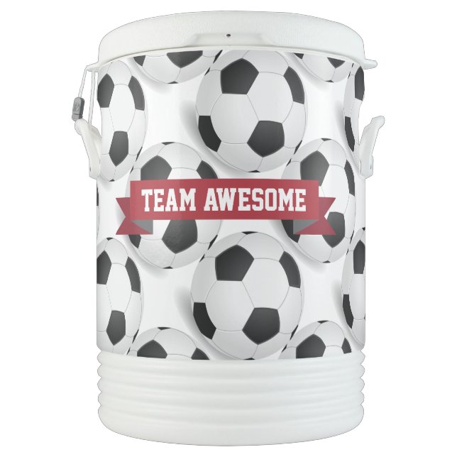 Personalized Soccer Team or Name Beverage Cooler (Back)