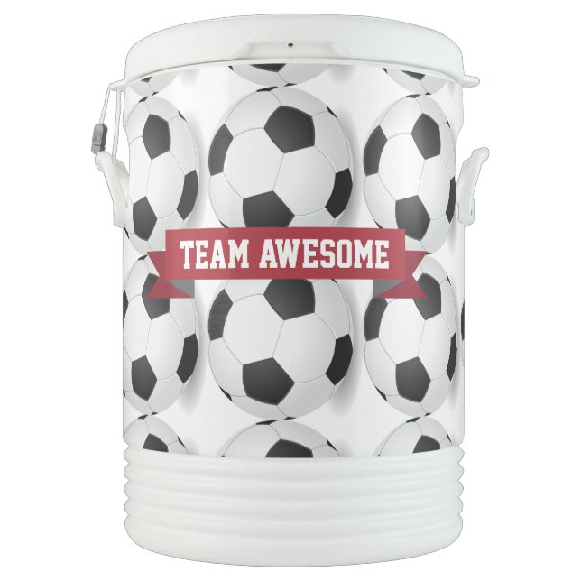 Personalized Soccer Team or Name Beverage Cooler (Back)