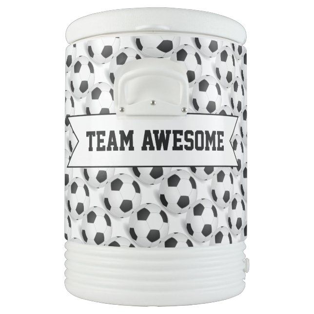 Personalized Soccer Team or Name Beverage Cooler (Left)