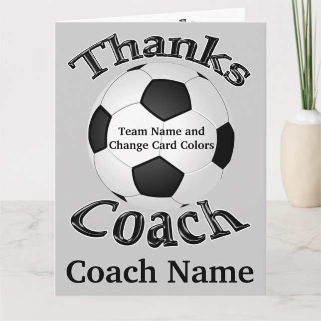 Personalized Soccer Thank You Cards, INSTRUCTIONS (Front)