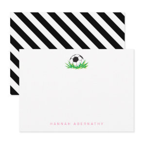 Personalized Soccer Thank You Note Cards