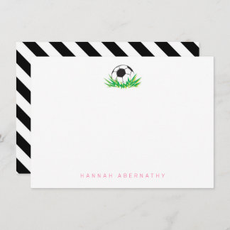 Personalized Soccer Thank You Note Cards