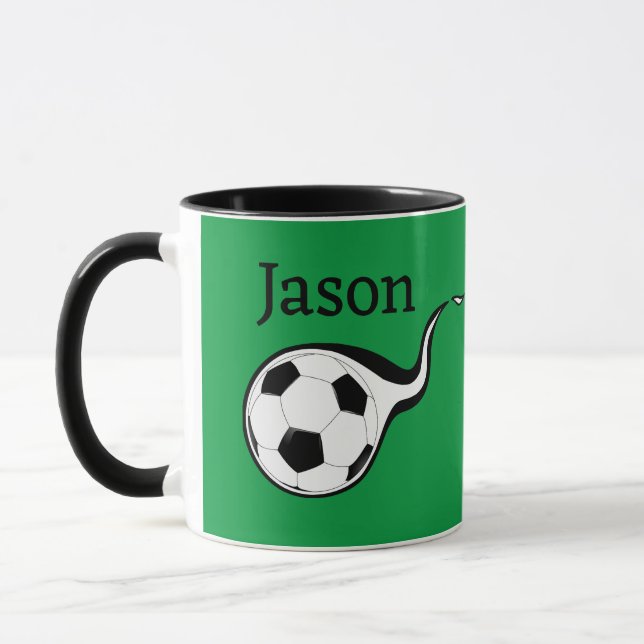 Personalized Soccer Themed Coffee Mug Cup Sports (Left)