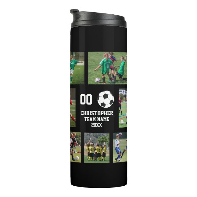 Personalized Soccer Thermal Tumbler (Rotated Right)