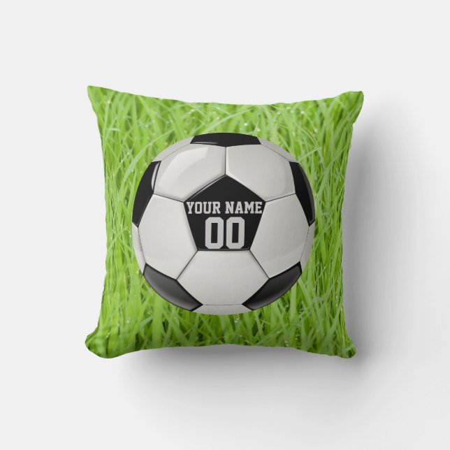 Personalized Soccer Throw Pillow (Front)
