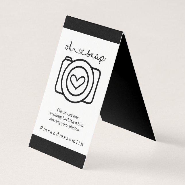 Personalized Social Media Hashtah Sign - Wedding (Front)