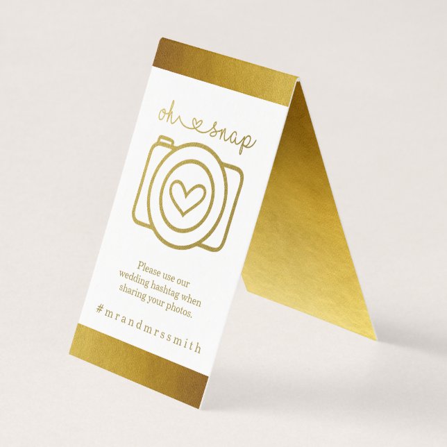 Personalized Social Media Hashtah Sign - Wedding (Front)