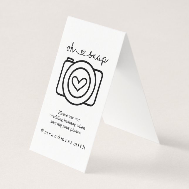 Personalized Social Media Hashtah Sign - Wedding (Front)