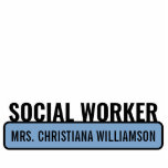 Personalized Social Worker Graduation Cutout<br><div class="desc">Personalized Social Worker Graduation Office Desk Name Plate Gifts!</div>