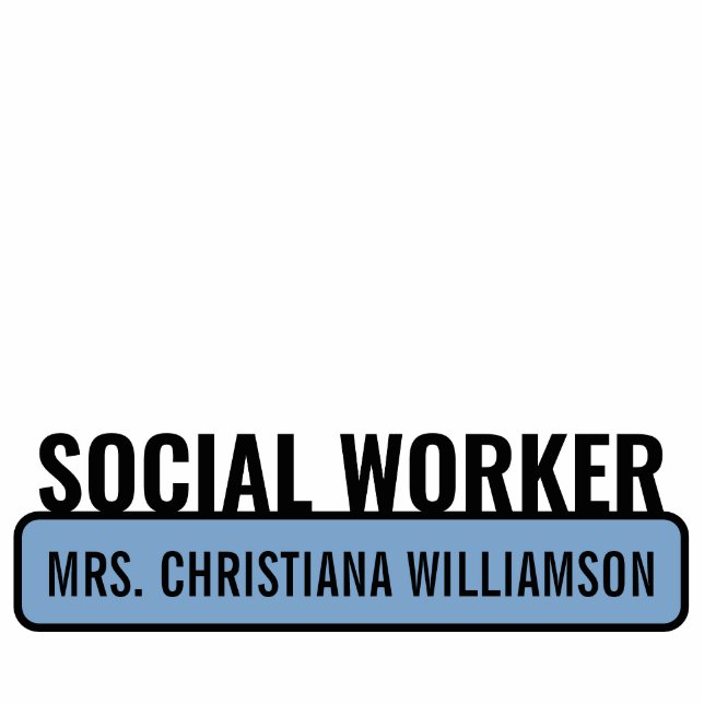 Personalized Social Worker Graduation Cutout (Front)