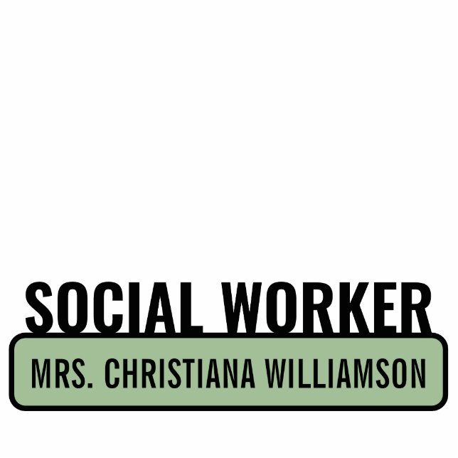 Personalized Social Worker Graduation Cutout (Front)