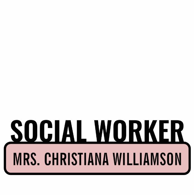 Personalized Social Worker Graduation Cutout (Front)