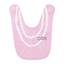 Personalized Socialite Pearl Necklace Bib Personalized Socialite Pearl Necklace Bib