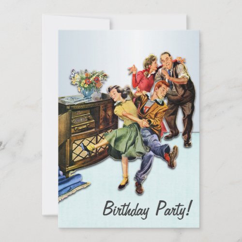 Sock Hop Birthday Party Retro Custom Announcements