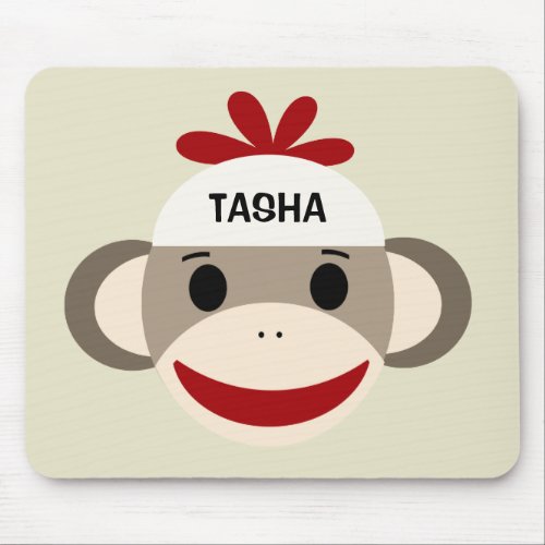 Personalized Sock Monkey Mousepad for Kids