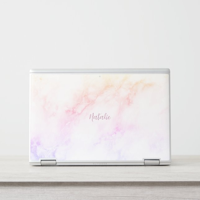 Personalized Soft Gradient Marble  HP Laptop Skin (Front)