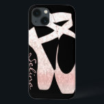Personalized Soft Gradient Pink Ballet Shoes iPhone 13 Case<br><div class="desc">Personalize it with recipient's name or customize it with your own text,  and you can also change the font,  size,  color of the text & move it. Or delete the text if you'd rather have it without.</div>