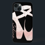Personalized Soft Gradient Pink Ballet Shoes iPhone 13 Case<br><div class="desc">Personalize it with recipient's name or customize it with your own text,  and you can also change the font,  size,  color of the text & move it. Or delete the text if you'd rather have it without.</div>