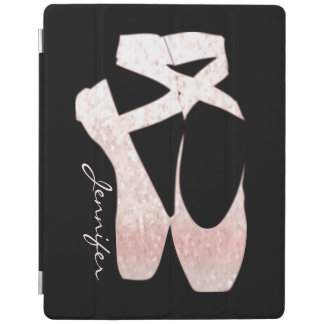 Personalized Soft Gradient Pink Ballet Shoes iPad Smart Cover