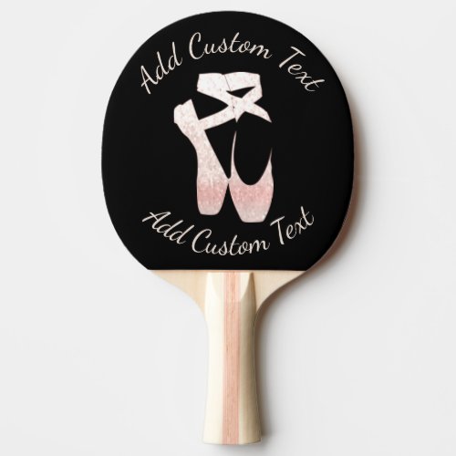 Personalized Soft Gradient Pink Ballet Shoes Ping Pong Paddle