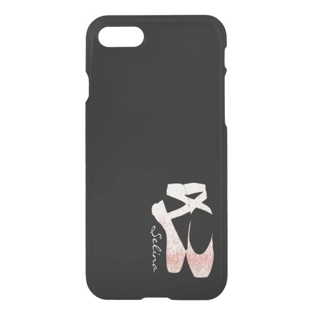Personalized Soft Gradient Pink Ballet Shoes Uncommon iPhone Case (Back)