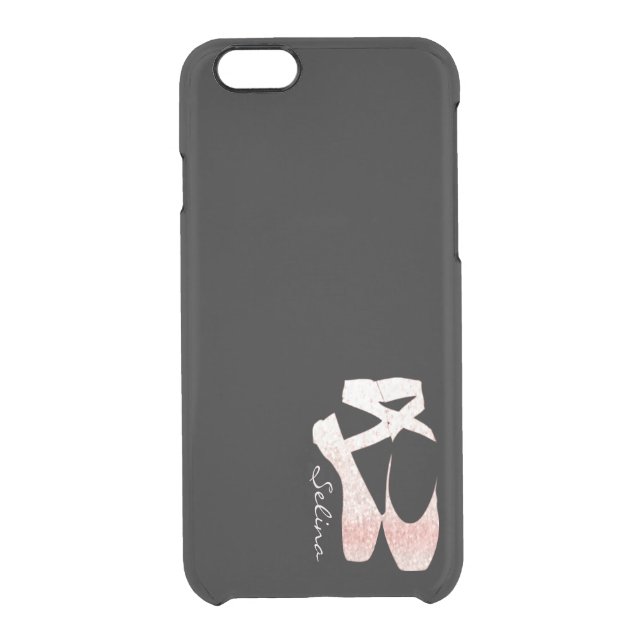 Personalized Soft Gradient Pink Ballet Shoes Uncommon iPhone Case (Back)