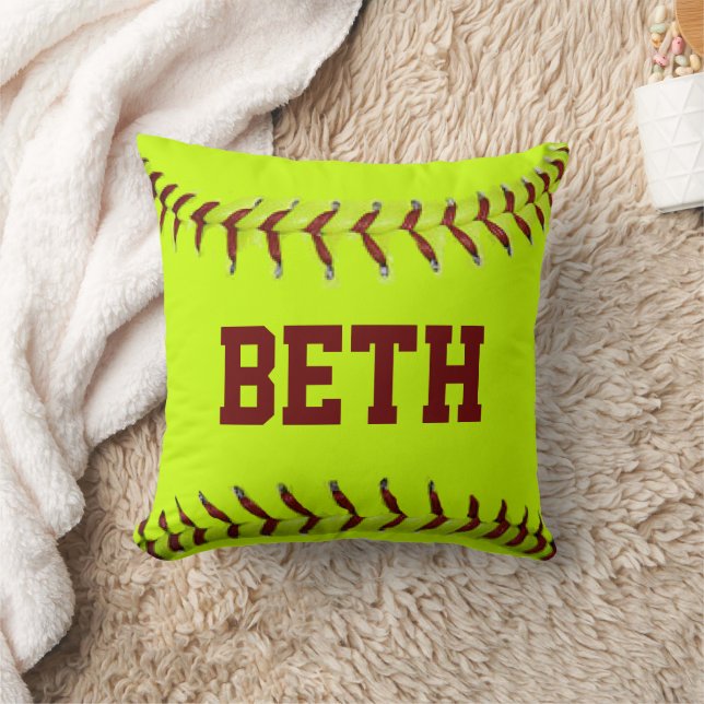 Personalized softball pillows best sale