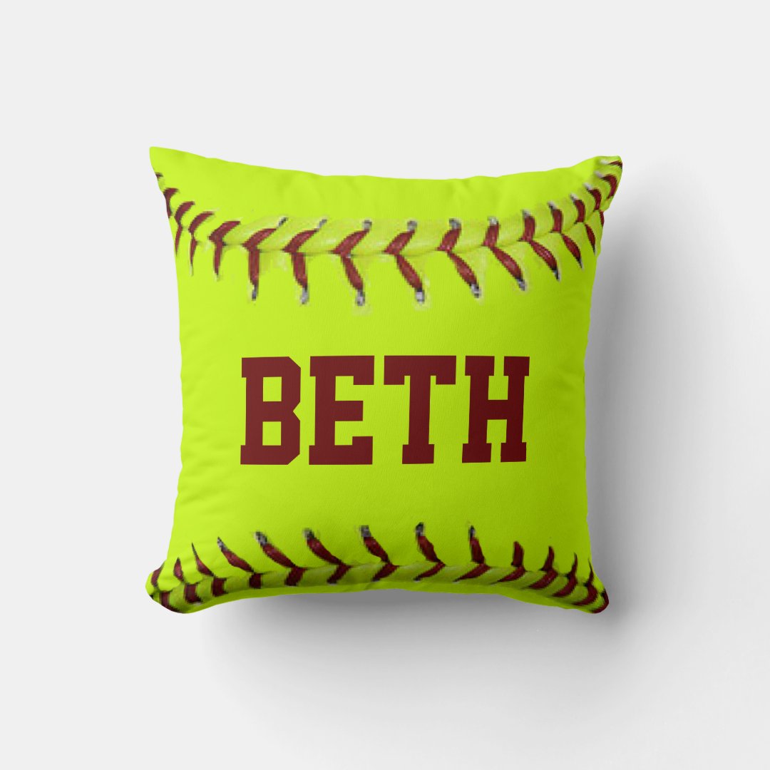 Personalized Softball American MoJo Pillows Zazzle