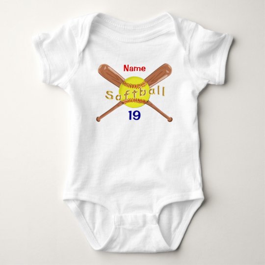 Personalized Softball Baby Shower, Softball Tutu Baby Bodysuit