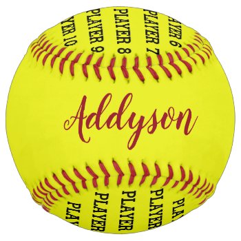 Personalized Softball Ball - 2019 Season by Team_Lawrence at Zazzle
