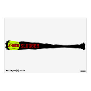 Personalized Softball Bat Wall Decal