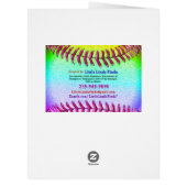 Personalized Softball Cards for ANY Softball Party (Back)