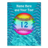Personalized Softball Cards for ANY Softball Party (Front)