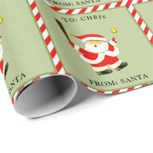 Personalized Softball Christmas Wrapping Paper