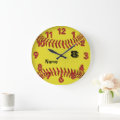 Personalized Softball Clock with NUMBER and NAME | Zazzle