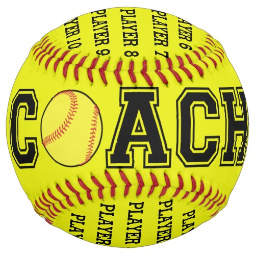 Personalized softball coach ball _ 2019 season