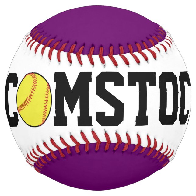 Personalized softball Comstock ball  (Front)