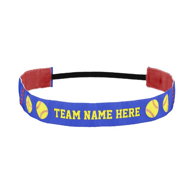 Personalized Softball Headbands with TEAM NAME (Front)