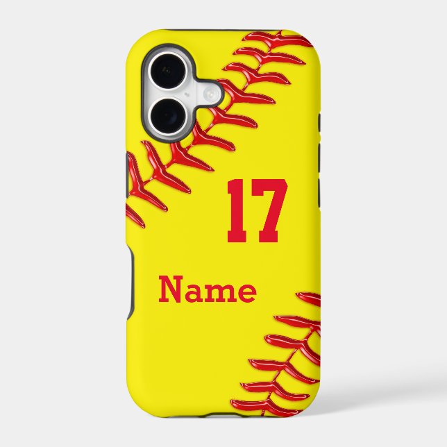 Personalized Softball iPhone 7 Plus Case (Back)