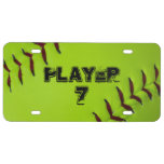 Personalized Softball License Plate at Zazzle