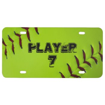 Personalized Softball License Plate by Softball_designs_JMA at Zazzle