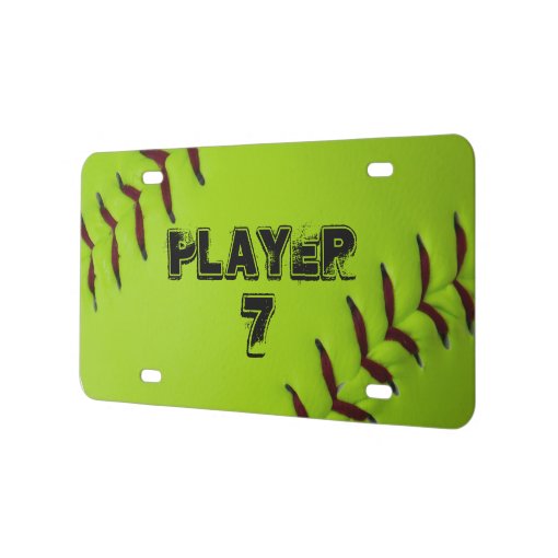 Personalized softball license plate | Zazzle