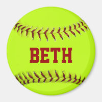 Personalized Softball Magnet